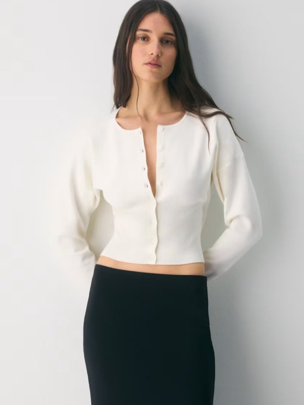 NWT Aritzia WILFRED Golightly Cardigan Light Birch